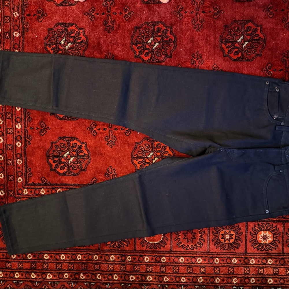 Momotaro Limited Edition Black Selvedge Jeans with Gray Stripes US 30x30 14.70oz - Picture 2 of 7